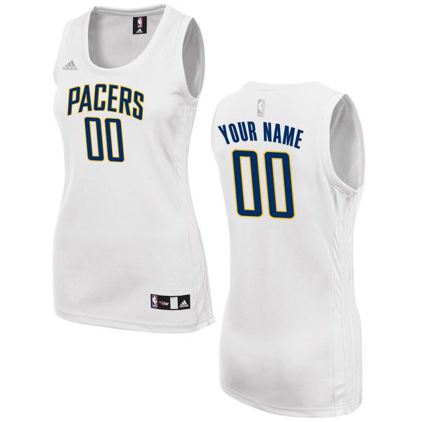 Women Indiana Pacers Adidas White Custom Fashion NBA Jersey